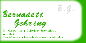 bernadett gehring business card